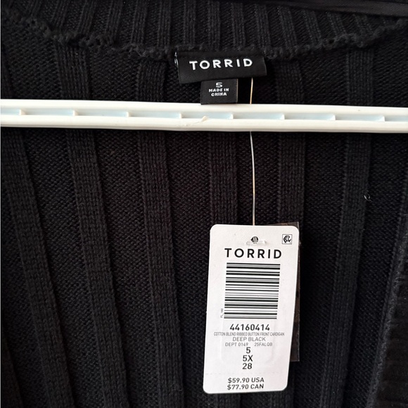 Torrid Black Button Up Ribbed Cardigan - Picture 2 of 6